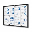 Vidaus užrakinama vitrina Economy juoda 8x A4