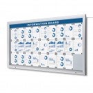 Lauko užrakinama vitrina su apšviestu logotipu ir dujine spyruokle 27x A4