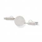 Reklaminė atributika su logotipu (Retractable wheat straw charging and synchronization cable)