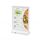 LED T stovas - A5 portretas baltas