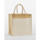 Drabužiai reklamai (Cotton Pocket Natural Starched Jute Midi Tote), Westford Mill W483