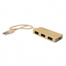 Reklaminė atributika su logotipu (Bamboo USB and USB type C hub B'RIGHT | Kenzie)