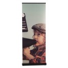 Premium juodas ištraukiamas reklaminis stendas 100 x 160-220 cm