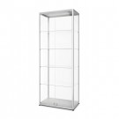 Stiklinė vitrina su LED apšvietimu, dvigubos durys, 80 x 40 x 200 cm.