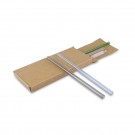 Reklaminė atributika su logotipu (Glass reusable drinking straw set B'RIGHT, 4 pcs, cleaning brush with plate for personalization included | Lea)