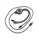 Reklaminė atributika: 3 in 1 USB cable LUX