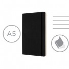 Moleskine klasikinė odinė nešiojamoji knygelė apytiksl. A5.