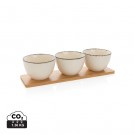 Verslo dovanos: (en:Ukiyo 3pc serving bowl set with bamboo tray)
