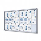 Vidaus užrakinama vitrina su stumdomomis durimis 24x A4