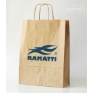 Popieriniai reklaminiai maišeliai. Kraft rudi, 400x390 mm