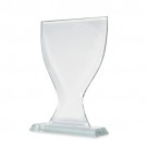 Taurės formos stiklinis prizas