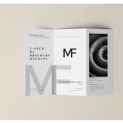Perlenkta ,,Z” raidės forma reklaminė skrajutė, A4, vertikali, dydis: 297x210 mm, 130 g