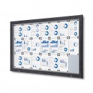 Lauko užrakinama vitrina su dujine spyruokle 21x A4 RAL 7016