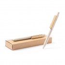 Reklaminė atributika su logotipu (Wheat straw writing set, ball pen and mechanical pencil)