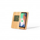 Reklaminė atributika su logotipu (Bamboo wireless charger 10W, weather station)