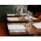 Restoranams, kavinėms skirtas spausdintas padėklas valgantiems
