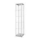 Stiklinė vitrina su LED apšvietimu 40 x 40 x 200 cm