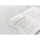 Sulenkta reklaminė skrajutė, DL, vertikali, dydis: 99x210mm, 250 g