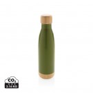 Verslo dovanos: (en:Vacuum stainless steel bottle with bamboo lid and bottom)