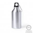 Reklaminė atributika su logotipu (Recycled aluminium sports bottle 400 ml with carabiner clip)