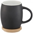 Hearth 400 ml keramikinis puodelis su mediniu padėkliuku/puodeliu