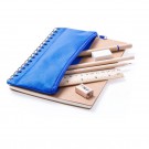 Reklaminė atributika su logotipu (School set, pencil case, 2 pencils, ball pen, notebook, ruler, eraser and pencil sharpener)
