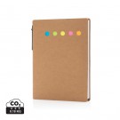 Verslo dovanos: (en:Kraft sticky notes A6 booklet with pen)