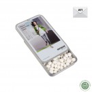 Becukrė kramtomoji guma arba pastilės metalinė dėžutė su atstumiamu dangteliu su Jūsų reklama