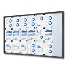 Vidinis užraktas. Vitrinos stumdomos durys Slim 21xA4 RAL 7016