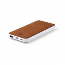 Reklaminė atributika su logotipu (RABS wireless power bank 8000 mAh, wireless charger 10W, recycled leather detail)