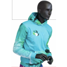 Megztinis su kengūros kišene, moteriškas (L - XXL) su spalvota spauda