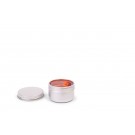 Apvali aliuminio dėžutė 50 ml , 46 x 31 mm 