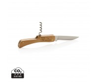 Verslo dovanos: (en:Wooden knife with bottle opener)