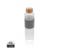 Verslo dovanos: (en:Impact borosilicate glass bottle with bamboo lid)