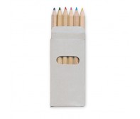 6 spalvoti pieštukai dėžutėje