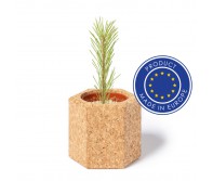 Reklaminė atributika su logotipu (Cork pot, pine seeds)