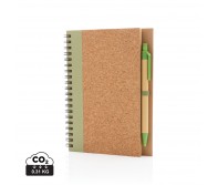Verslo dovanos: (en:Cork spiral notebook with pen)