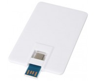 Dviguba plona 64 GB USB laikmena su C tipo ir USB-A 3.0 įvadais