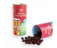 Kalėdiniai vamzdeliai su spanguolėmis juodajame šokolade