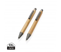 Verslo dovanos: (en:Bamboo modern pen set in box)
