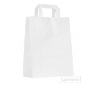 Balti Kraft popieriniai maišeliai su plokščiomis rankenėlėmis, 320x280 mm