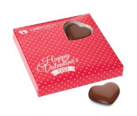 Širdelės formos šokoladiniai saldainiai dėžutėje su Jūsų reklama