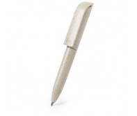 Miniatiūrinis rutulinis rašiklis pagamintas iš kviečių šiaudų
