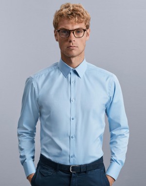 Herringbone Shirt. Vyriški marškiniai, Russell Collection 0R962M0