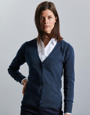 V-Neck Knitted Cardigan. Moteriškas megztinis, Russell Collection 0R715F0