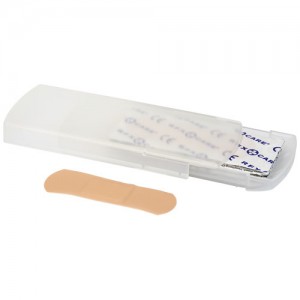 56 x 19 mm. dydžio pleistrai plastikinėje dėžutėje