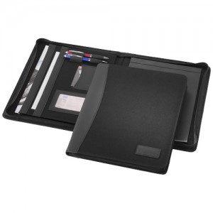 Reklaminė atributika: Cardiff A4 zippered portfolio
