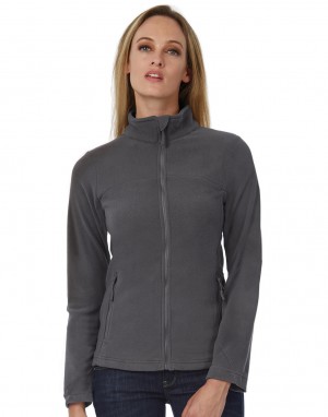 Moteriškas flisinis džemperis (striukė) su viso ilgio užtrauktuku, B&C Outerwear FW752