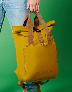 Drabužiai reklamai (Recycled Twin Handle Roll-Top Laptop Backpack), Bagbase BG118L