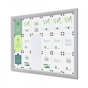 Lauko užrakinama vitrina Slim 18 x A4